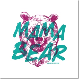 Mama Bear Pop Art © GraphicLoveShop Posters and Art